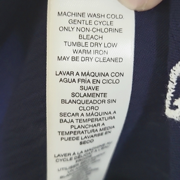 Chico's Navy Embroidered Crinkle Open Front Jacket Size Small - Picture 4 of 8